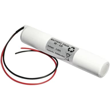 Nödljusbatteri N/A Kabel 3.6 V 2500 mAh Emmerich