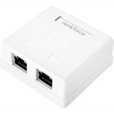 Renkforce Nätverksuttag Utanpåliggande CAT 5e 2 Port