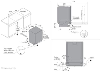Asko diskmaskin DFI444BXXL1 helt integrerad