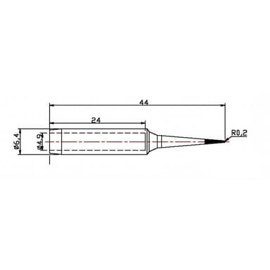 TOOLCRAFT N9-1 Lödspets Nålformad Spetsstorlek 0.2 mm
