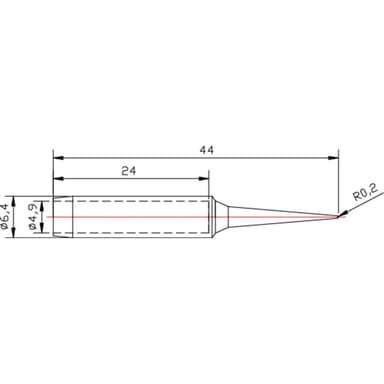 TOOLCRAFT N9-1 Lödspets Nålformad Spetsstorlek 0.2 mm