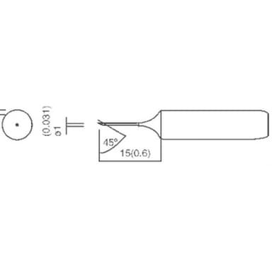 TOOLCRAFT TO-4941099 Lödspets Snedskuren 45°