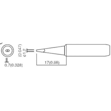TOOLCRAFT Lödspets Mejselformad Spetsstorlek 1.2 mm