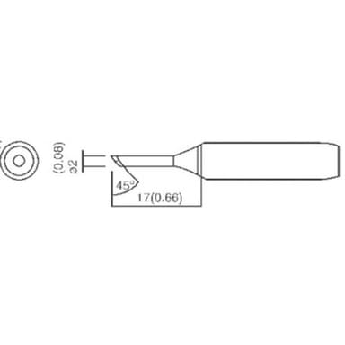 TOOLCRAFT TO-4941102 Lödspets Snedskuren 45°