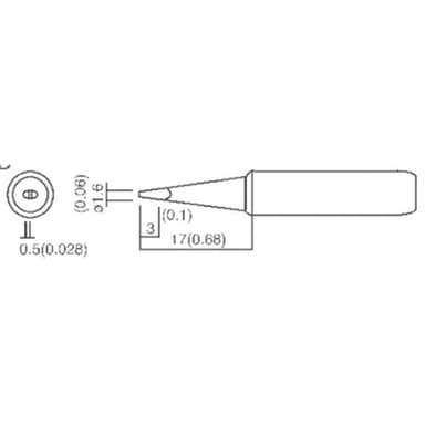 TOOLCRAFT Lödspets Mejselformad Spetsstorlek 1.6 mm