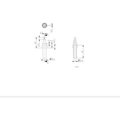 TOOLCRAFT HF-1,2MF Lödpatron Mejselformad Spetsstorlek