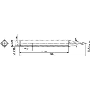 TOOLCRAFT MST-01 Lödspets Konformad Spetsstorlek 3 mm