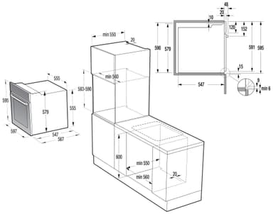 Gorenje Classico inbyggd ugn BO7732CLB