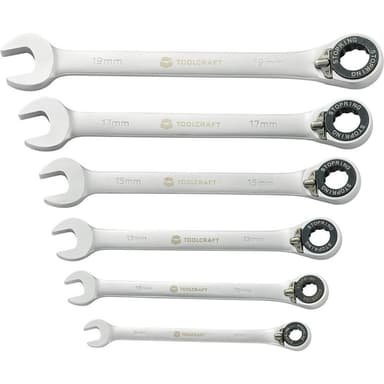 U-ring-blocknyckelset, 6 delar 8 - 19 mm TOOLCRAFT