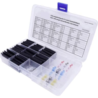 TRU COMPONENTS T1902CA001 Krympslang sortiment Svart