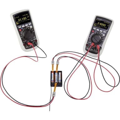 Batteri mätadapter - rak VOLTCRAFT MB-702 Svart, Röd