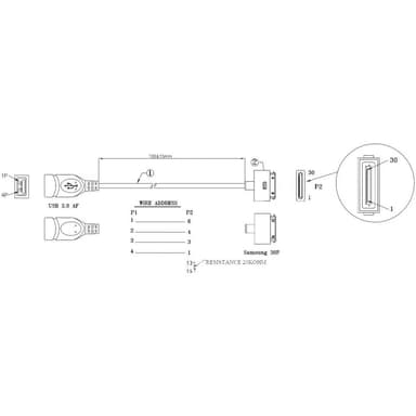 Renkforce RF-4080786 USB 2.0 [1x Samsung-kontakt - 1x