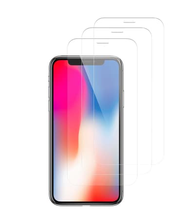 Skärmskydd iPhone X härdat glas 3-pack