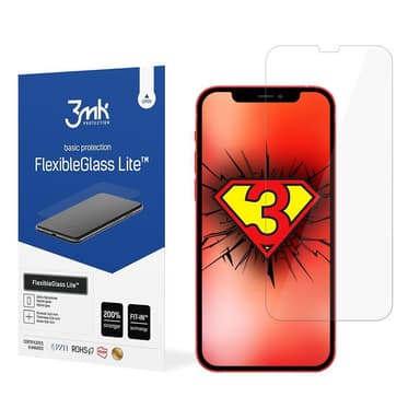 3MK FlexibleGlass Lite Apple, för iPhone 12/12 Pro, hybridglas, trans