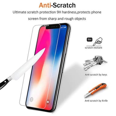 Skärmskydd iPhone X härdat glas 3-pack