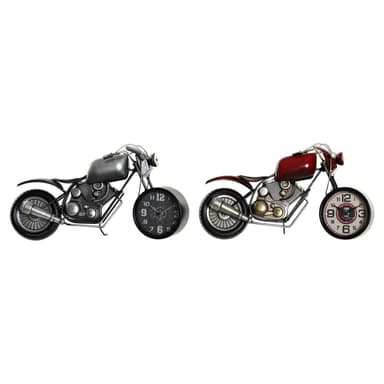 Asztali óra DKD Home Decor Motorcykel Järn (2 pcs) (44 x 13.5 x 23 c