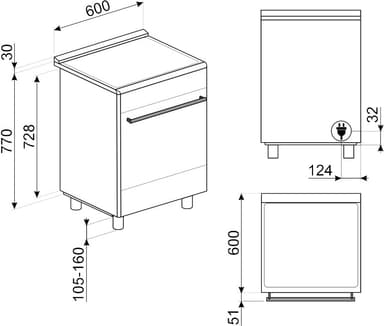 Smeg Induktionsspis SPSK60IB9 (60cm)