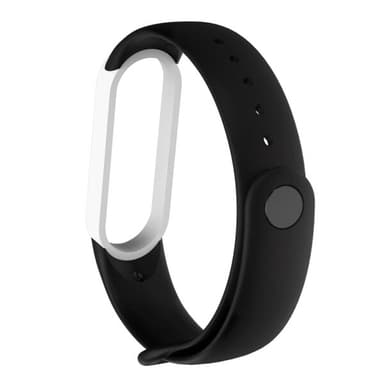 Silikonarmband till Xiaomi Mi Band 5 Svart & Vit