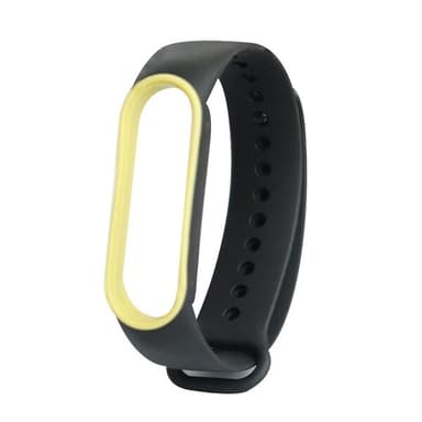 Elastiskt armband till Xiaomi Mi Band 5 Svart & Gul