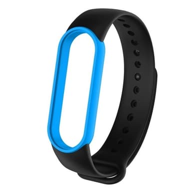Silikonarmband till Xiaomi Mi Band 5 Svart & Blå