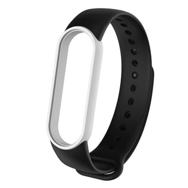 Silikonarmband till Xiaomi Mi Band 5 Svart & Vit