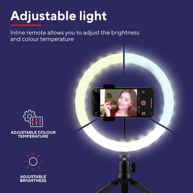Trust Maku Ring Light vlogging kit 10" LED ring belysning