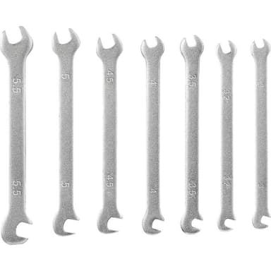 Dubbelskruvnyckelsats 7 delar 3 - 5.5 mm TOOLCRAFT