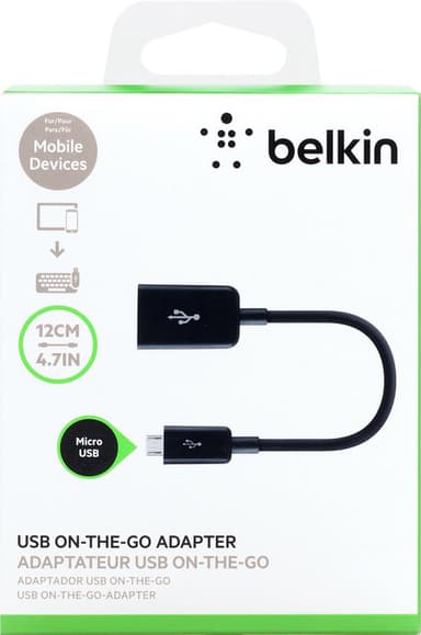 Belkin On-the-Go Micro USB till USB-A-adapter