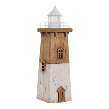 Prydnadsfigur DKD Home Decor Främre lyktor Paulowniaträ (15.5 x 14.5