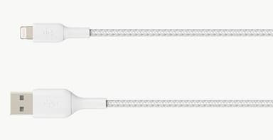 Belkin CAA002BT1MWH, 1 m, Lightning, USB A, Hankoppling, Hankoppling,