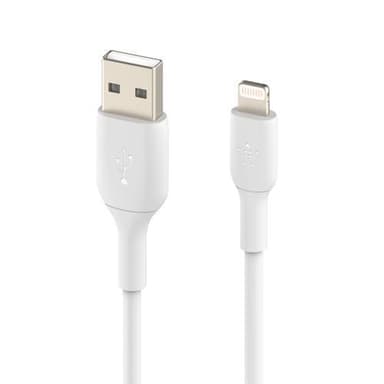 Belkin CAA001BT1MWH2PK, 1 m, Lightning, USB A, Hankoppling, Hankopplin