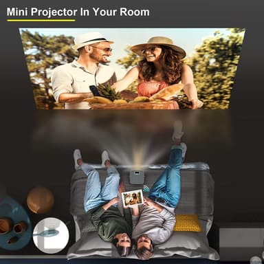 Portabel liten projektor 1080P
