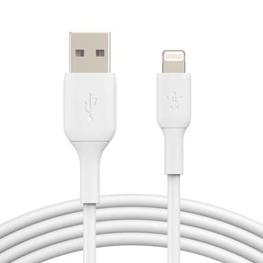 Belkin CAA001BT1MWH2PK, 1 m, Lightning, USB A, Hankoppling, Hankopplin