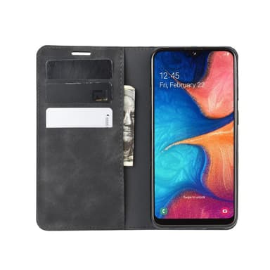Samsung Galaxy A20E plånboksfodral PU-läder/TPU Svart