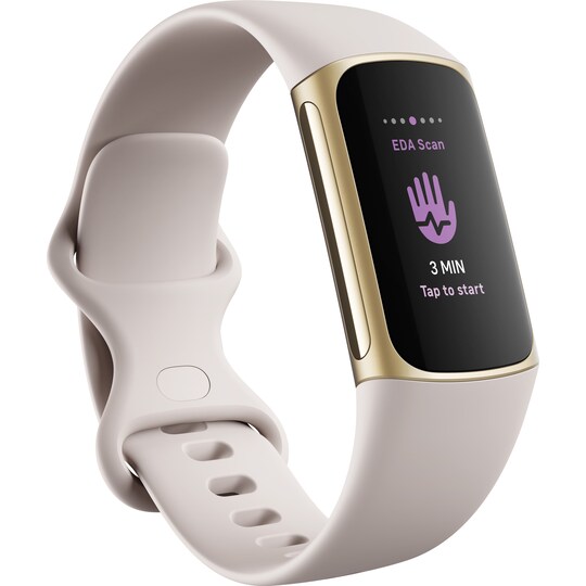 Fitbit Charge 5 aktivitetsarmband  (lunar white/soft gold)