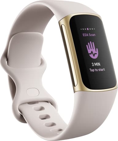 Fitbit Charge 5 aktivitetsarmband  (lunar white/soft gold)