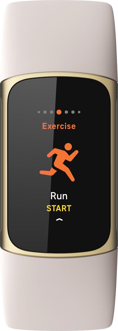 Fitbit Charge 5 aktivitetsarmband  (lunar white/soft gold)