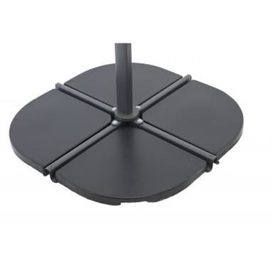 Parasollsten leeds 17 kg 2-pack - svart / betong