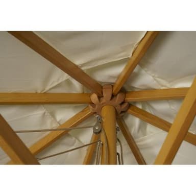 Parasoll kvadratiskt 300x270 cm naxos - trä / ljusbeige