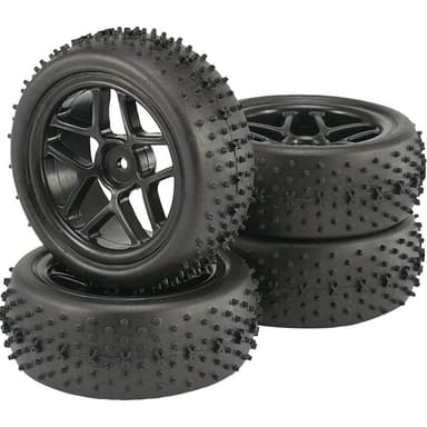 Reely 1:10 Buggy Kompletta hjul Spike 5 dubbelekrar