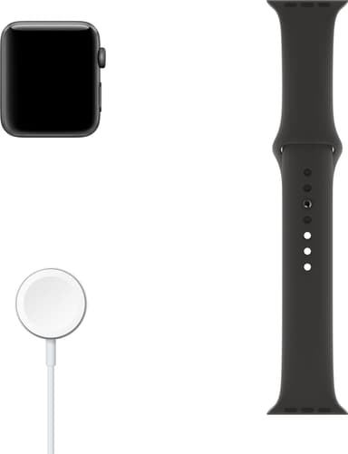 Apple Watch Series 3 38 mm (svart sportband)