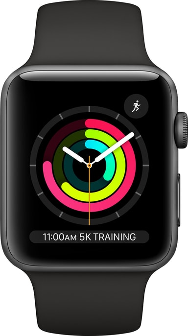 Apple Watch Series 3 38 Mm Armband Apple Watch Series 3 38 mm (svart sportband) - Elgiganten - Elgiganten