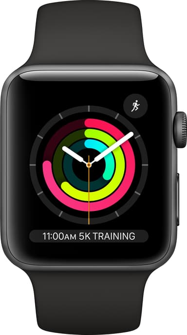 Apple Watch Series 3 38 mm (svart sportband)