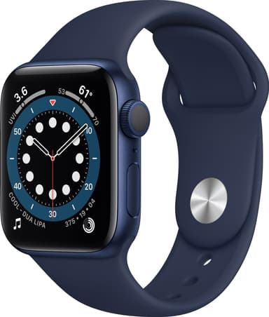 Apple Watch Series 6 40mm GPS (blå alu/navy sportarmband)