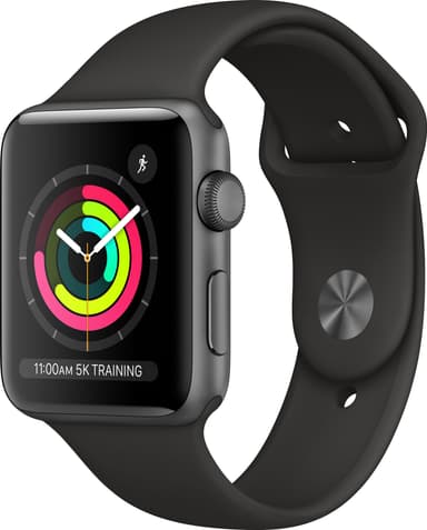 Apple Watch Series 3 38 mm (svart sportband)