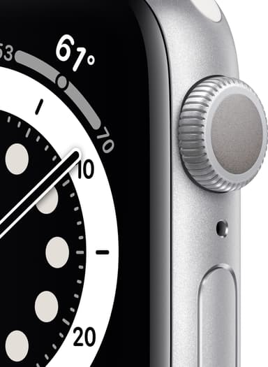 Apple Watch Series 6 40mm GPS (silver alu/vit sportarmband)