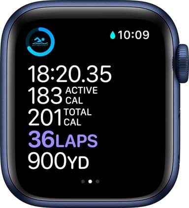 Apple Watch Series 6 40mm GPS (blå alu/navy sportarmband)