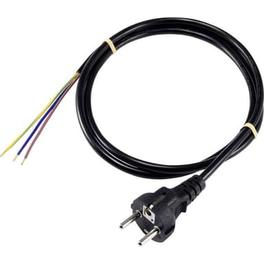 Basetech XR-1638073 Ström Anslutningskabel Svart 1.50 m