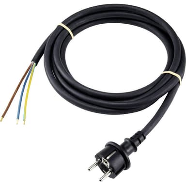 Basetech XR-1638088 Ström Anslutningskabel Svart 3.00 m