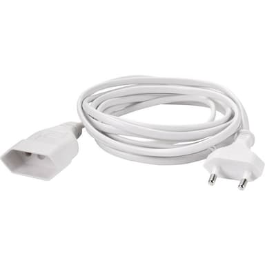 Basetech BT-2336888 Ström Förlängningskabel Vit 3.00 m